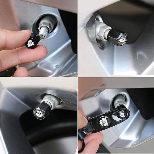 Miniatura 3 de Válvula de neumático sin cámara para automóvil, 8 piezas, atornillada, aleación de aluminio, a prueba de explosiones, neumático, TPMS, vástago de