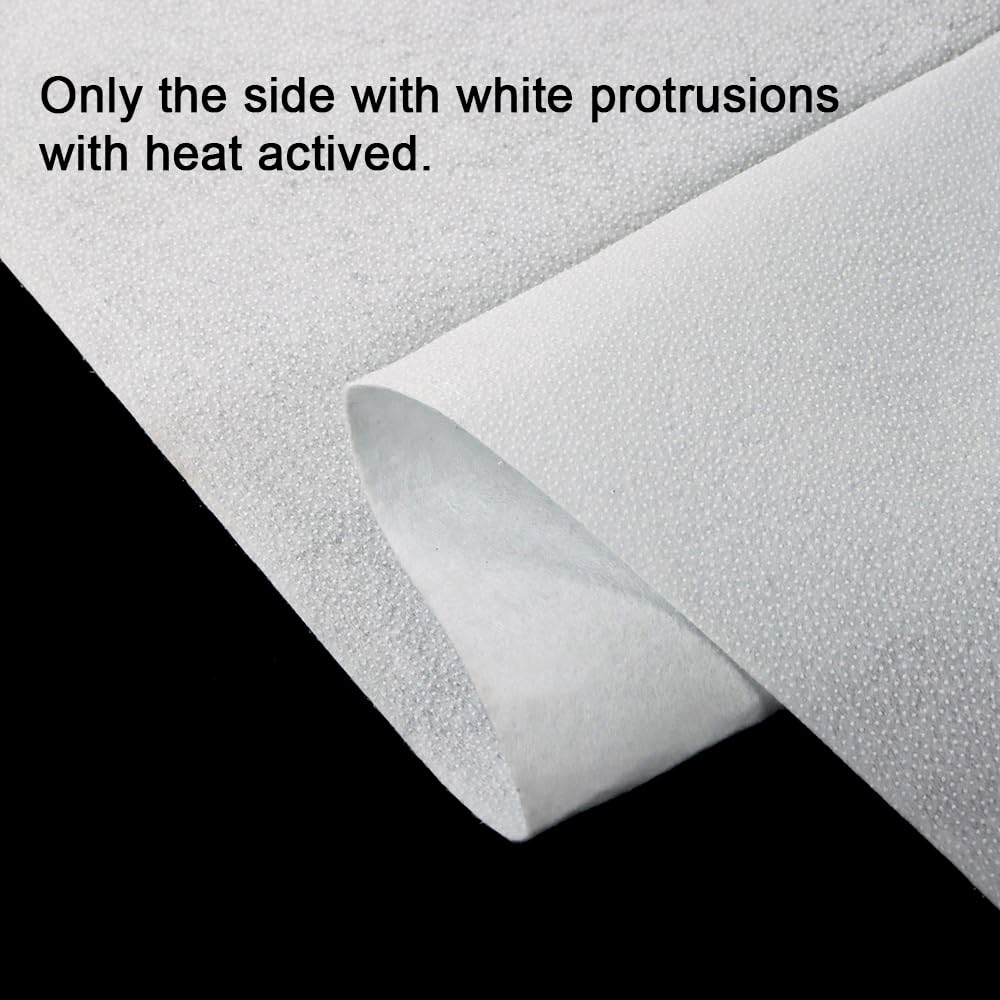 DBOO Interfaccia, termoadesivo termoadesivo in pile, 2 m x 1 m, peso medio, unilaterale, termoadesivo in schiuma, stabilizzatore per borse, tende, abbigliamento e decorazioni per la casa