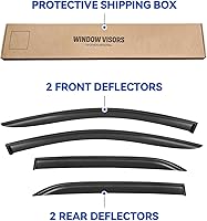 Vista 412 de Viseras de ventana in-Channel, protectores contra la lluvia para 2011-2023 Dodge Charger, visores de ventilación de ventana con deflectores