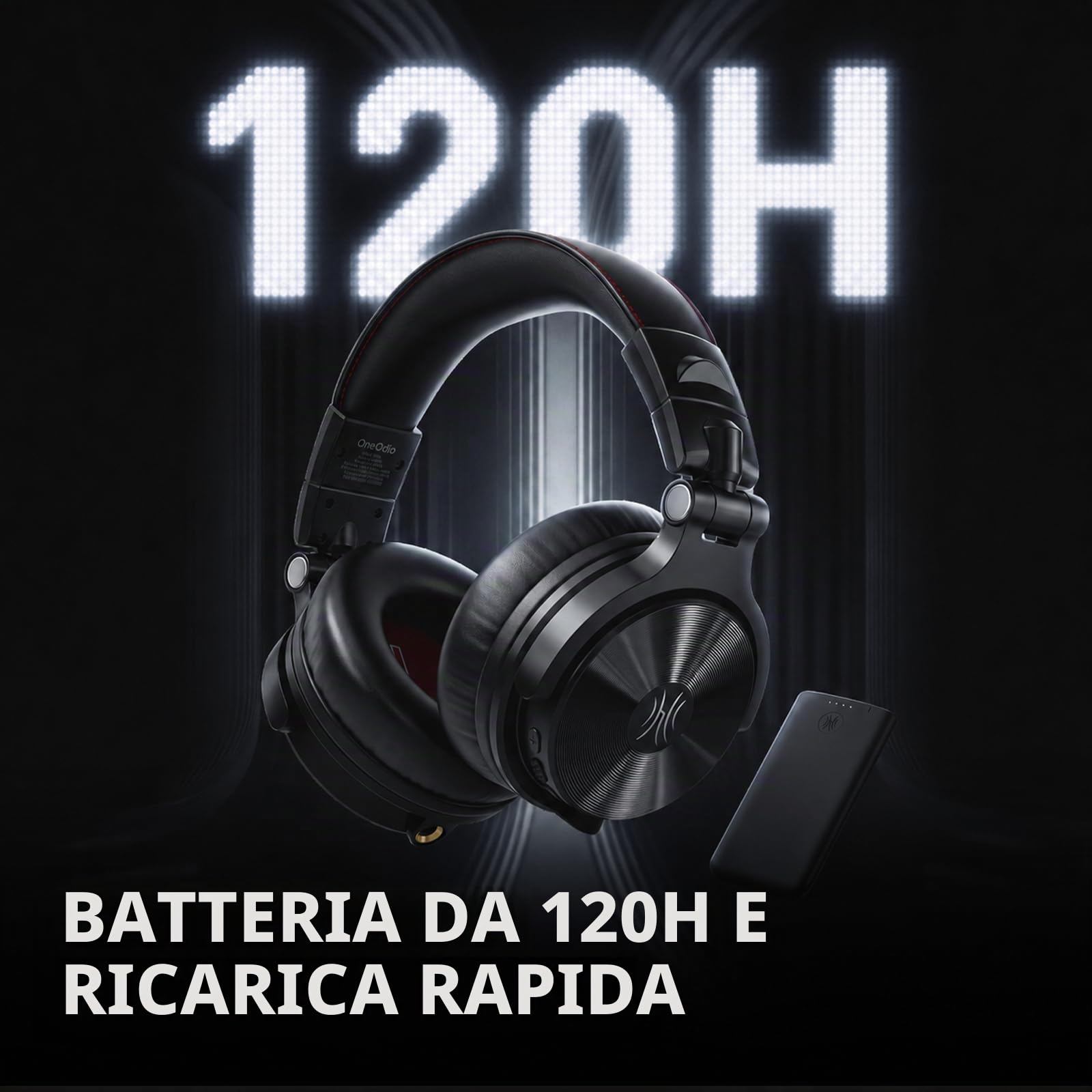 OneOdio Studio Max 2 Cuffie DJ Wireless, Bassa Latenza 9ms, Cuffie Monitor Pro Over-Ear, Hi-Res LDAC, 120H Autonomia, 4 Modalità 2.4G/Bluetooth/Cavo per Studio/Mixaggio/Tastiera