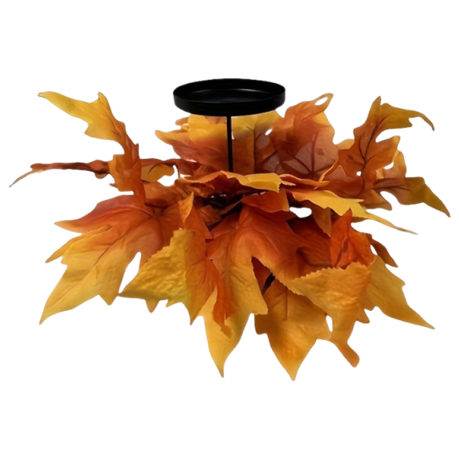 Metal Stand for Autumn Thanksgiving Holiday Decorations Centerpieces Realistic Pumpkin and Berries Accent Christmas Thanksgiving Candleholder