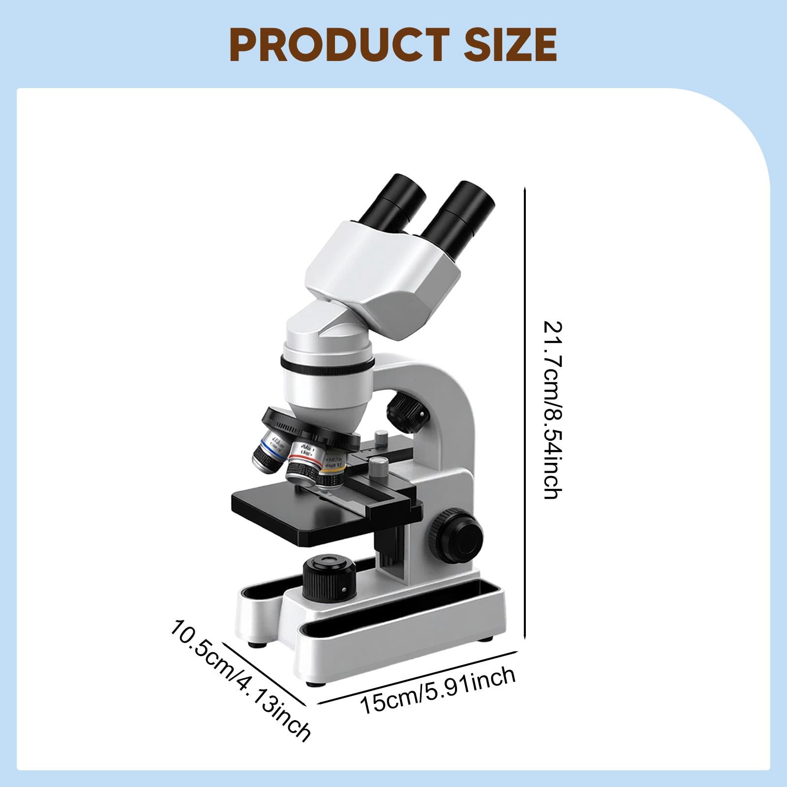 MagiDeal Set Microscopio per Bambini con 10 Vetrini: Regalo di Compleanno Ideale.