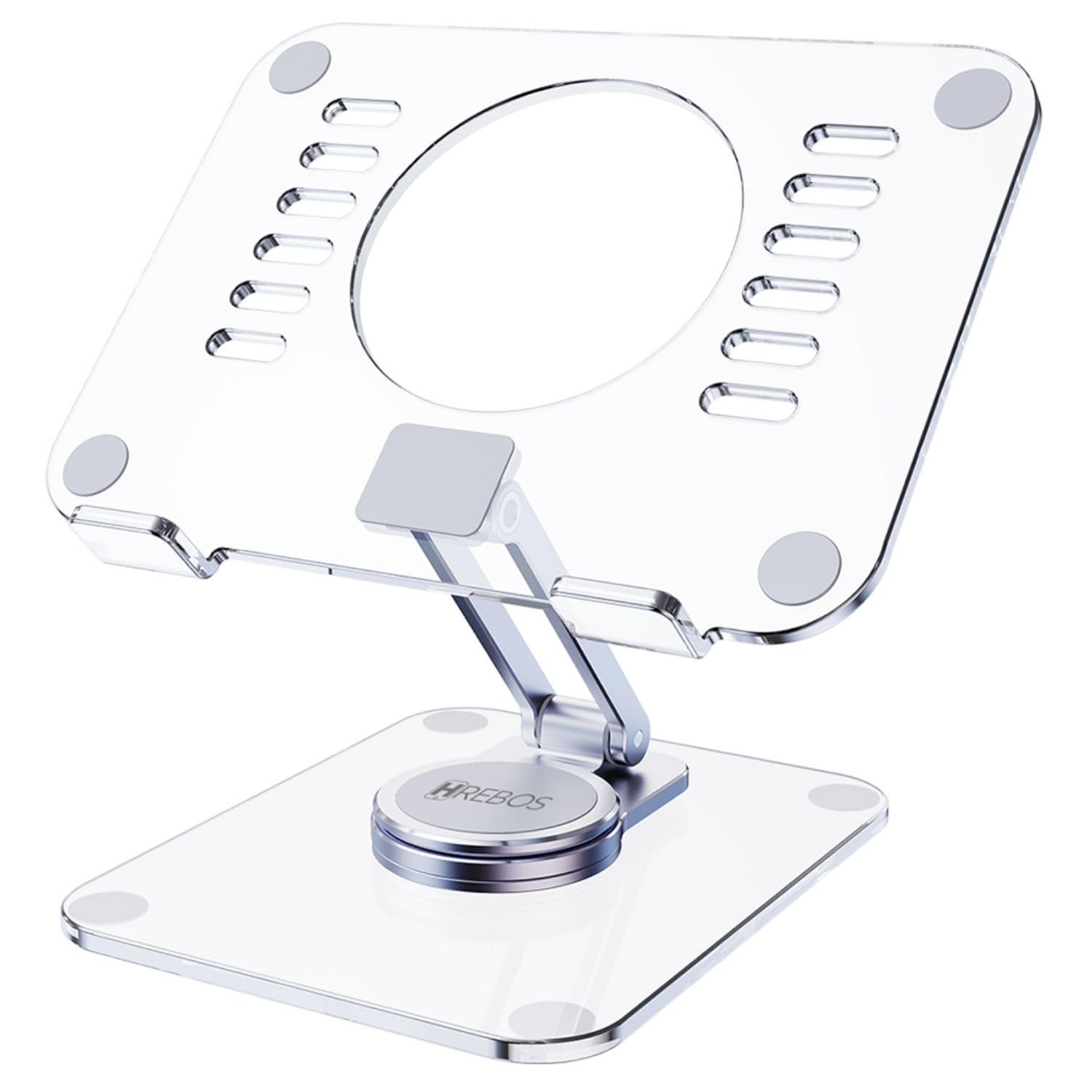 Suporte de Mesa para Tablet e iPad em Acrillico com base giratória