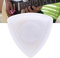 Vista 4 de Púas de guitarra acústica, púa luminosa, púa triangular para instrumento musical para tocar y recoger (rosa)
