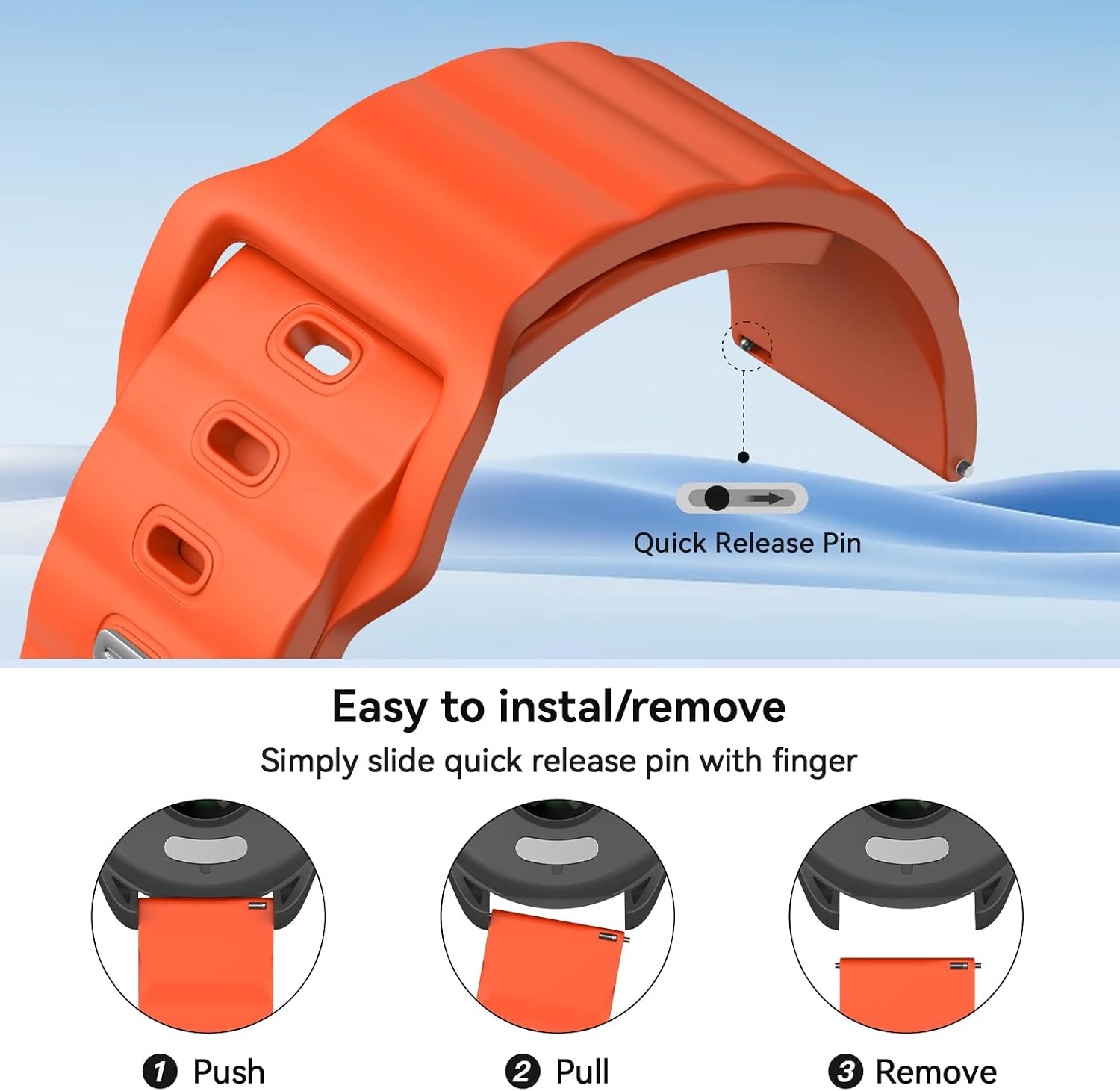 ISABAKE 22mm Band for Forerunner 255/265/Coros Pace 4/Pace 3/Vivoactive 4 image 4