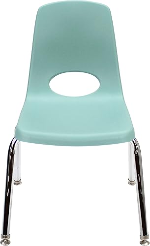Miniatura 6 de Factory Direct Partners 10364-SF - Silla escolar apilable de 14 pulgadas, asiento apilable para estudiantes con patas de acero cromado y