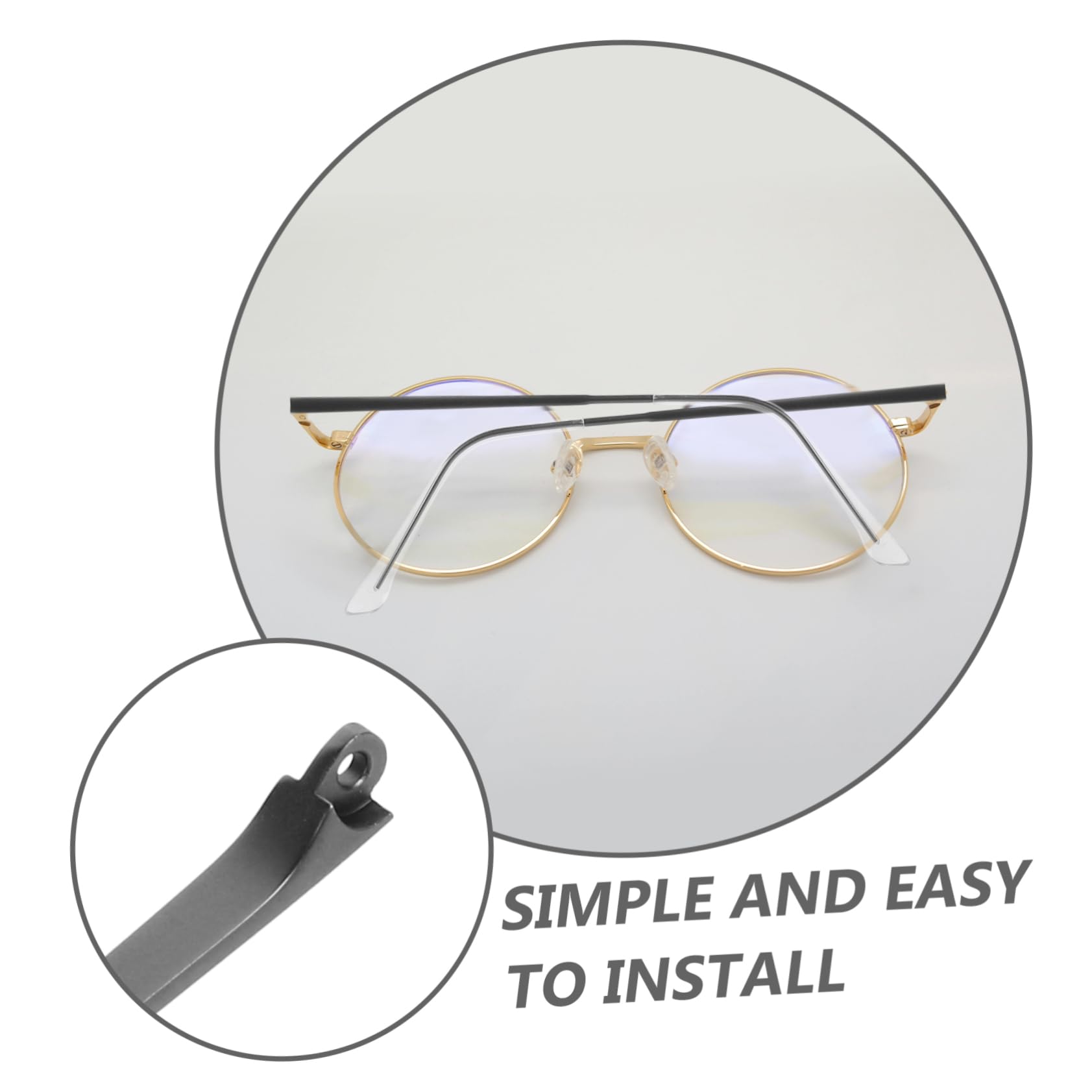FRCOLOR 5 Paare Brillenzubehör universeller Brillenbügel Brillenreparaturset Brillenteile Brillen Ersatzteile ersatz brillenbügel Brillenbeine Ersatzbrille Bügel Brillen Tempel Metall Grey