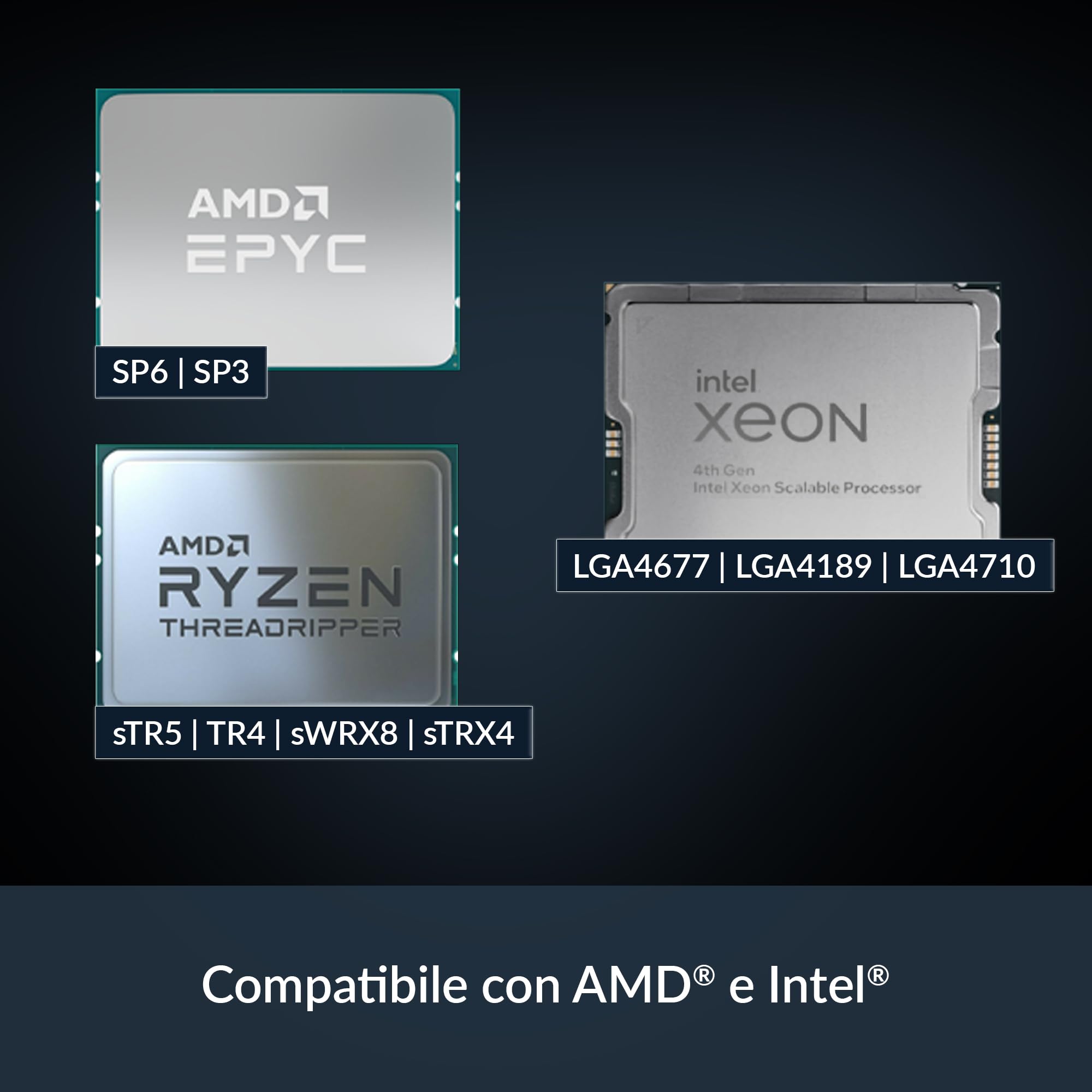 ARCTIC Freezer 4U-M (Rev. 2) para AMD: SP6, sTR5, SP3, TR4, sTRX4, sWRX8 e Intel: LGA4189, LGA4710, LGA4677, 4U & UP, Disipador de CPU para Servidor, Ventilador para Rack, Ventilador de servidor