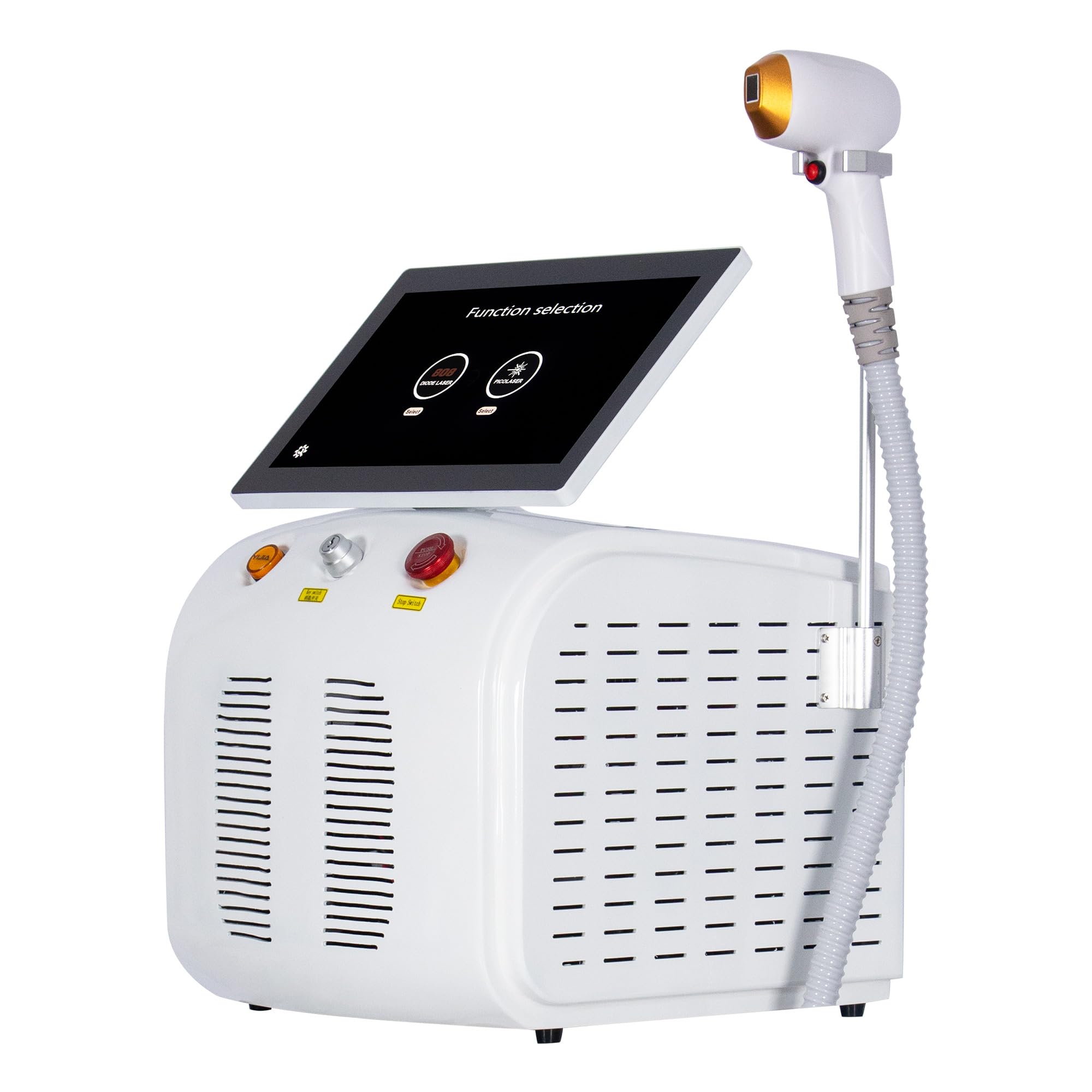 Maszyna do depilacji laserowej 2 w 1 - Technologia diodowa 808nm i pikosekundowa do trwałej depilacji i usuwania tatuaży - 3500W z integralnym chłodzeniem - IPL o wysokiej intensywności - Użycie domow