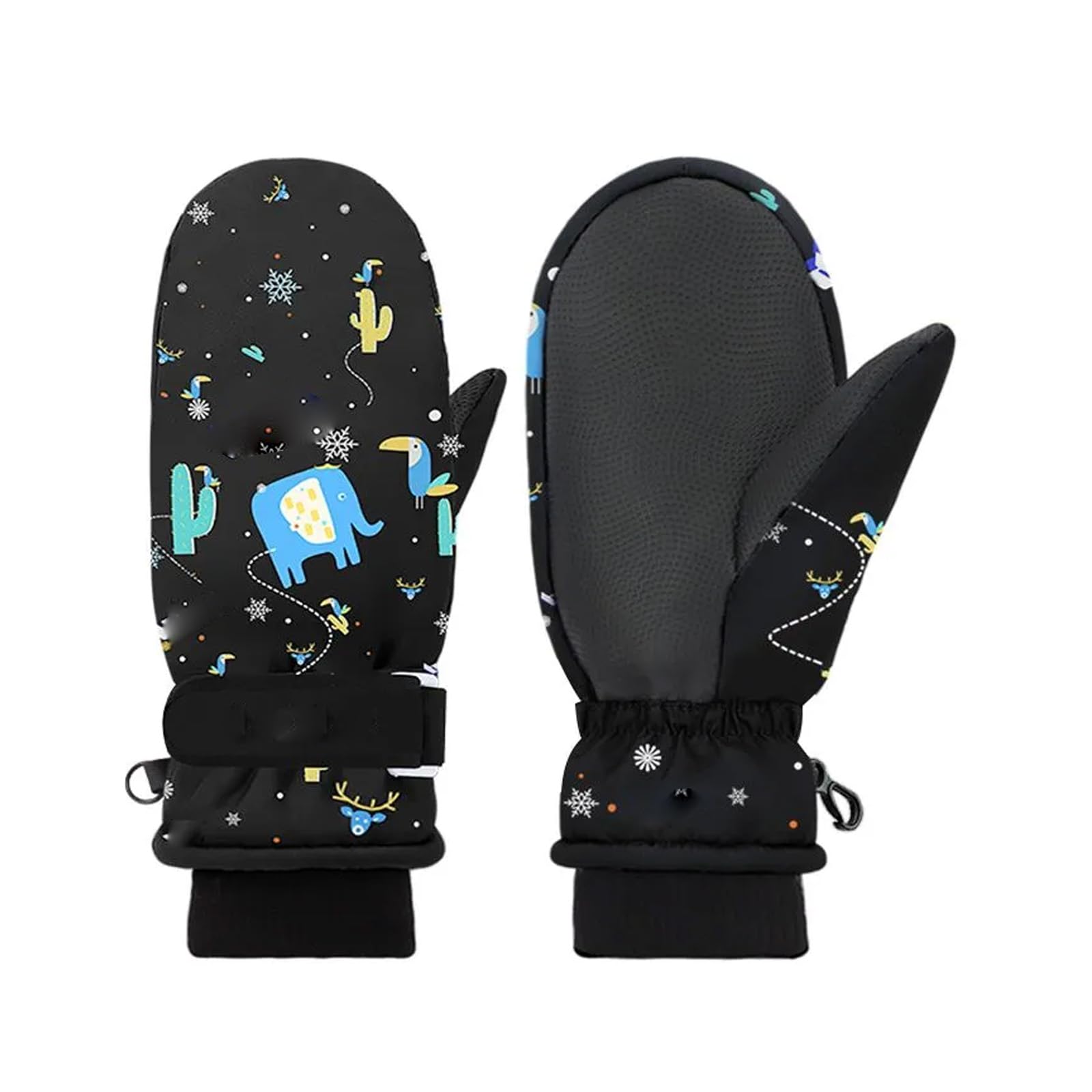 Guantes de esquí para niños NJDQFA impermeables y muy cálidos para la nieve en talla L