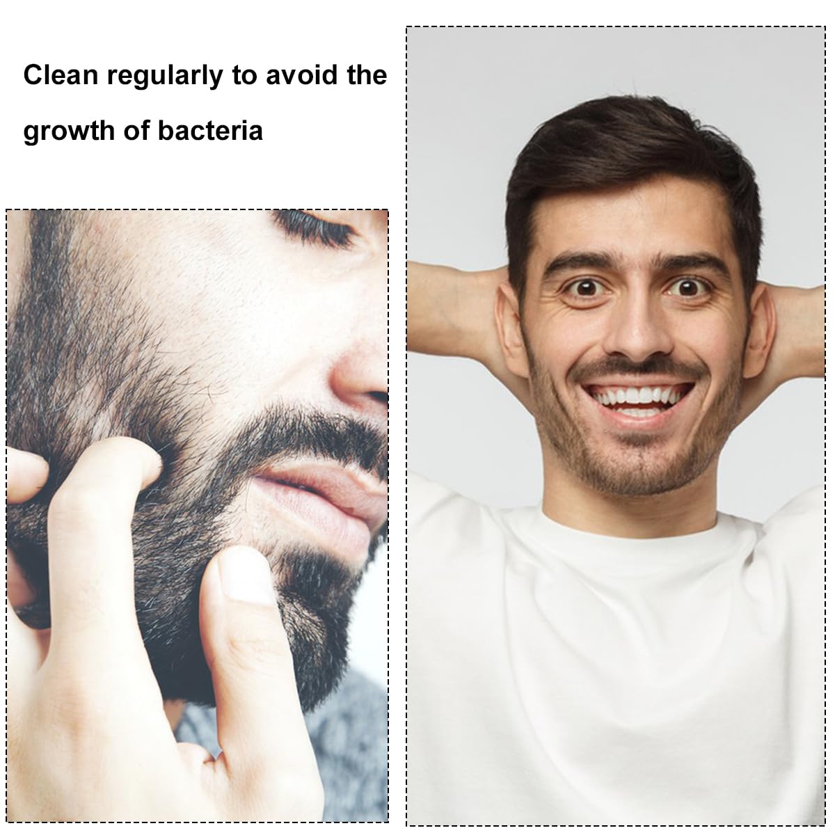 Modelli per Styling Barba Trasparenti, Pizzetto Modello da Barba, Modello per lo Styling Della Barba, Modelli da Barba da Uomo, 5 Diverse Dimensioni, per Uomo Rifinitura, Styling Barba