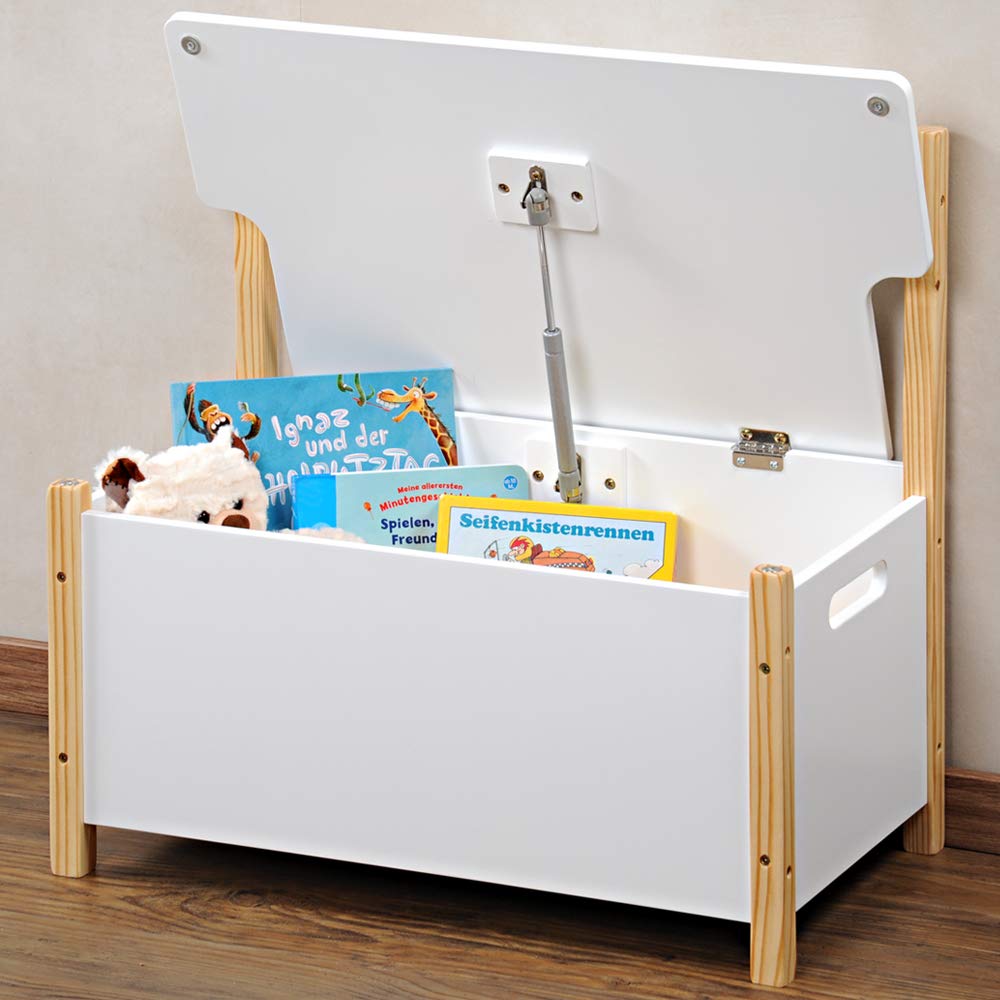 Kesper | Banc pour Enfants, Matériau : Panneau de Particules, Dimensions: l 60 H 56 P 34,5 cm, Couleur : Blanc | 17713 13