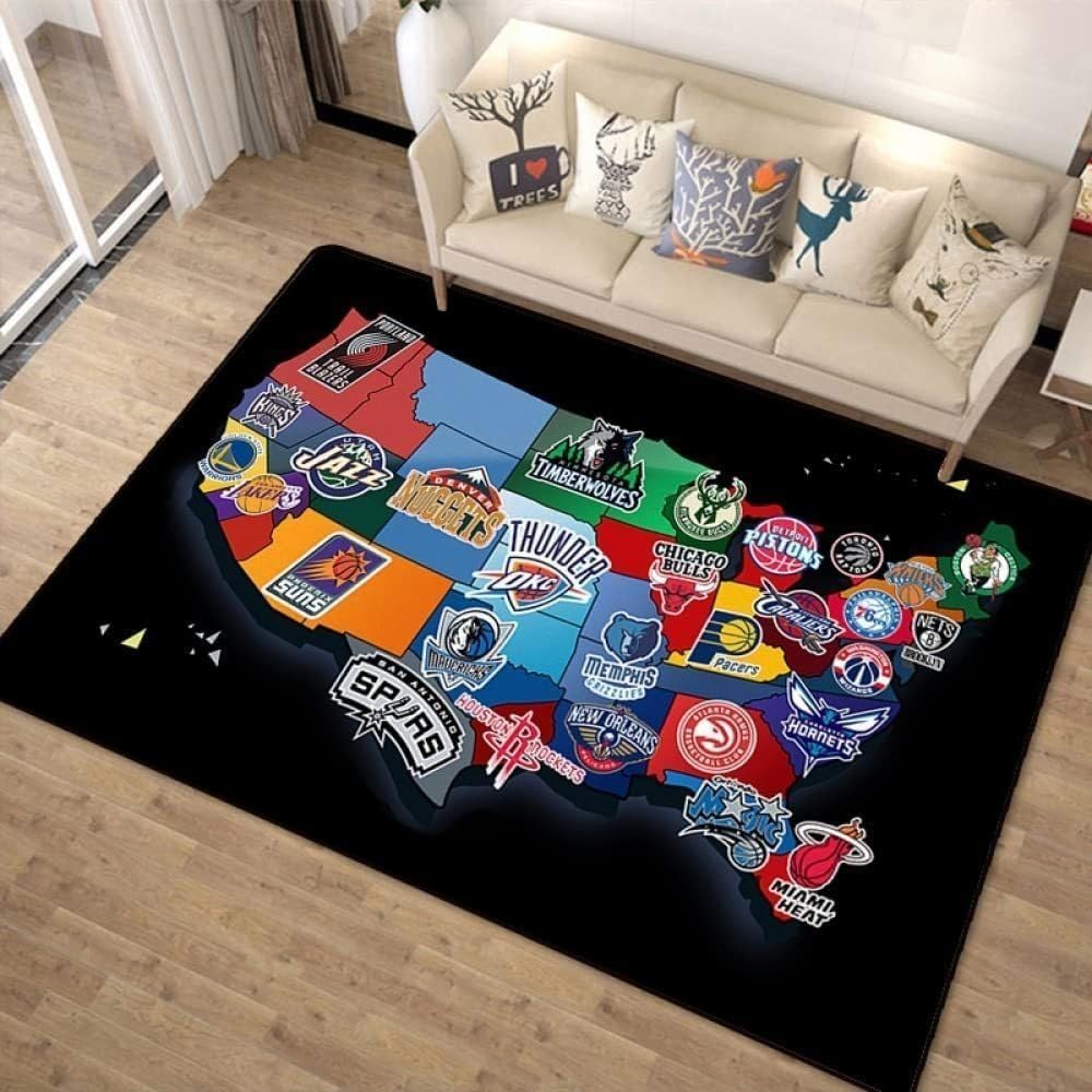 Tapis NBA et basket-ball le cadeau de décoration idéal pour garçon