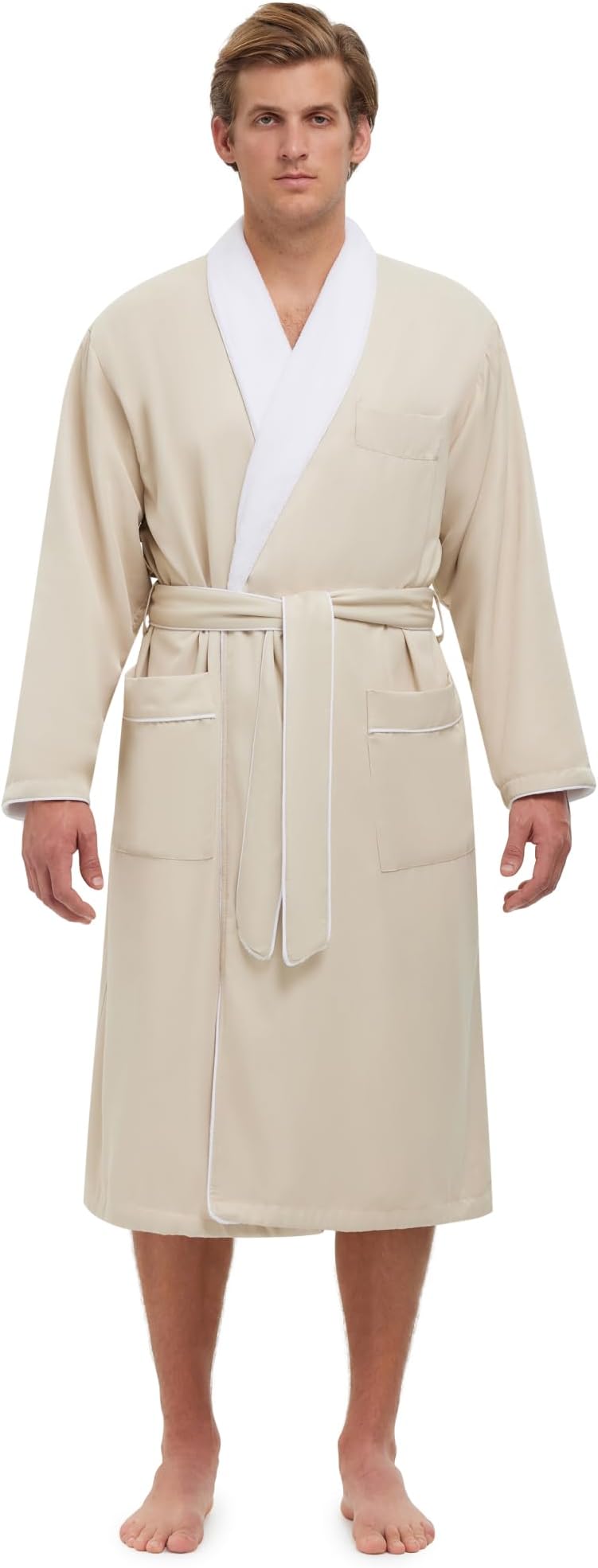 Monarch/Cypress Plush Lined Microfiber Spa Robe - Unisex Luxury Hotel Bathrobe