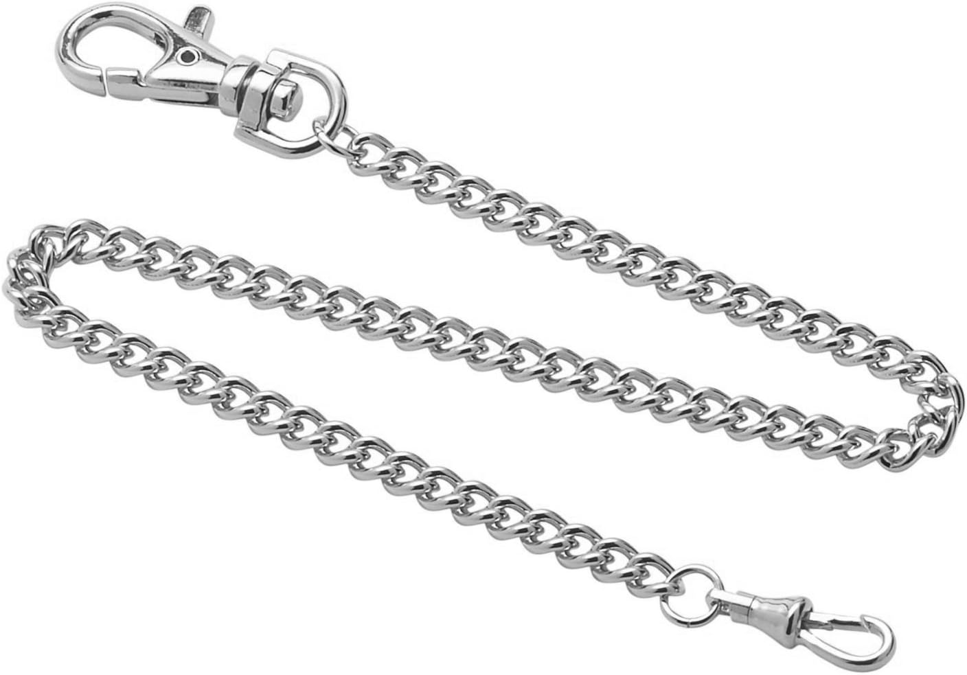 Dueber Stainless Steel Chrome Plated Pocket Watch Chain 3548-W