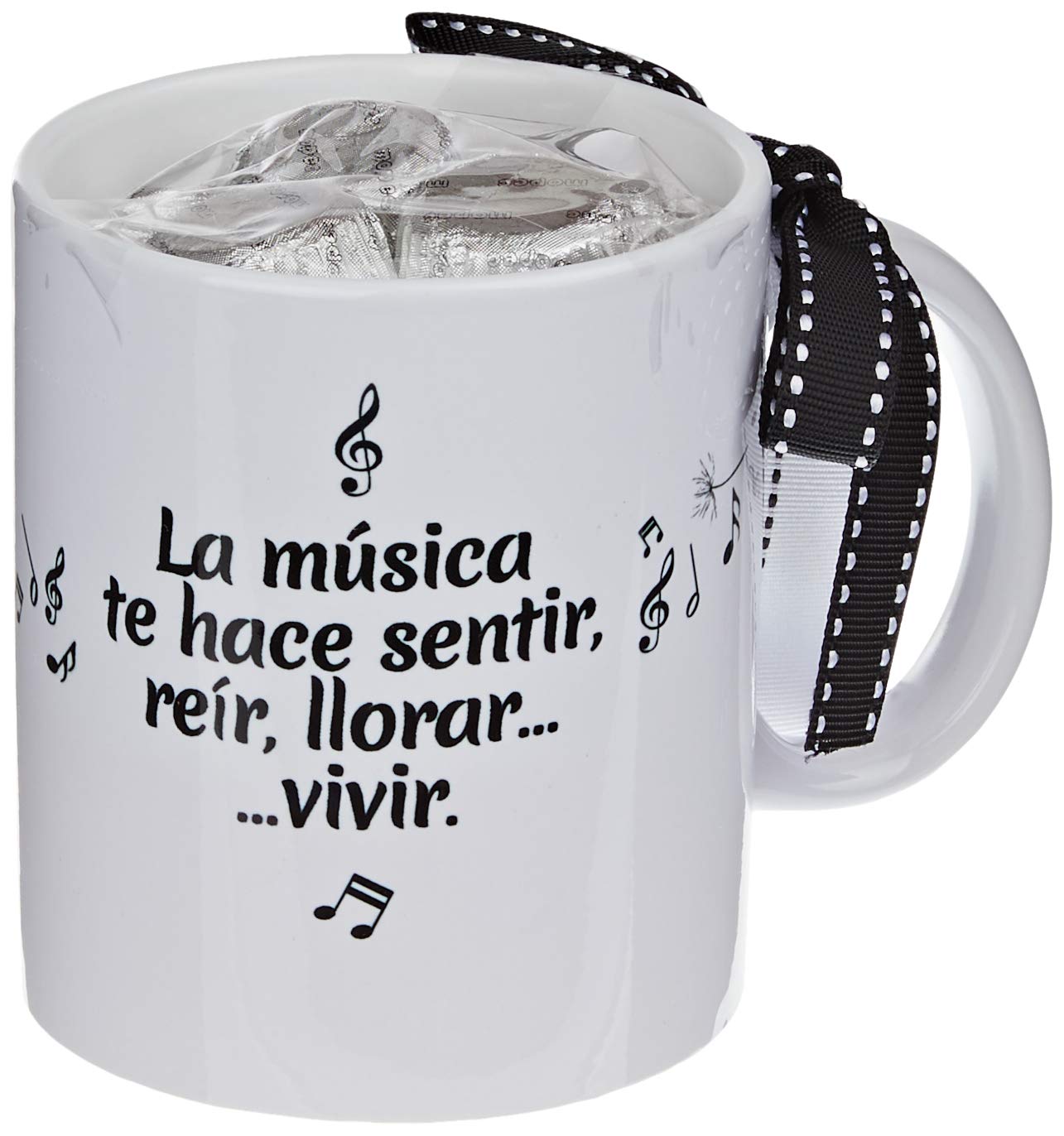 Mopec GB330.1 Music in The air Ceramic Mug with 6 Chocolates