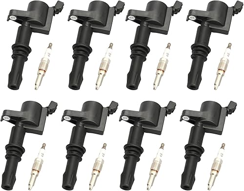 MAYASAF Kit de bujía iridio y bobina de encendido FD508 GDG511 compatible con Ford 2008 F-150/250/350/450/Expedition, para Lincoln Navigator/Mark