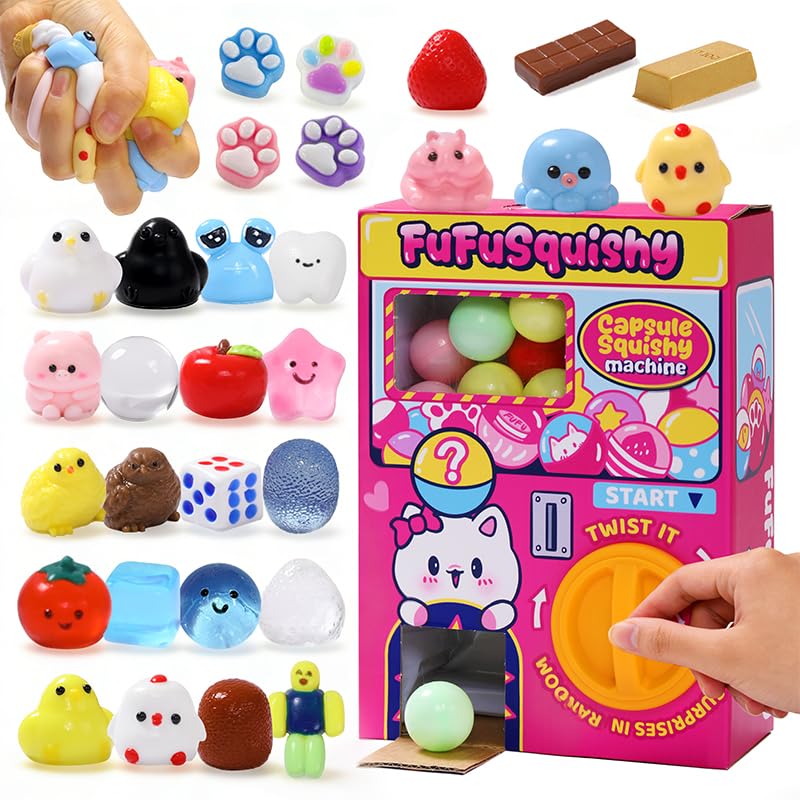 Amazon.com: FUFUSQUISHY 30PCS Squishy Capsule Toys for Kids, Mini