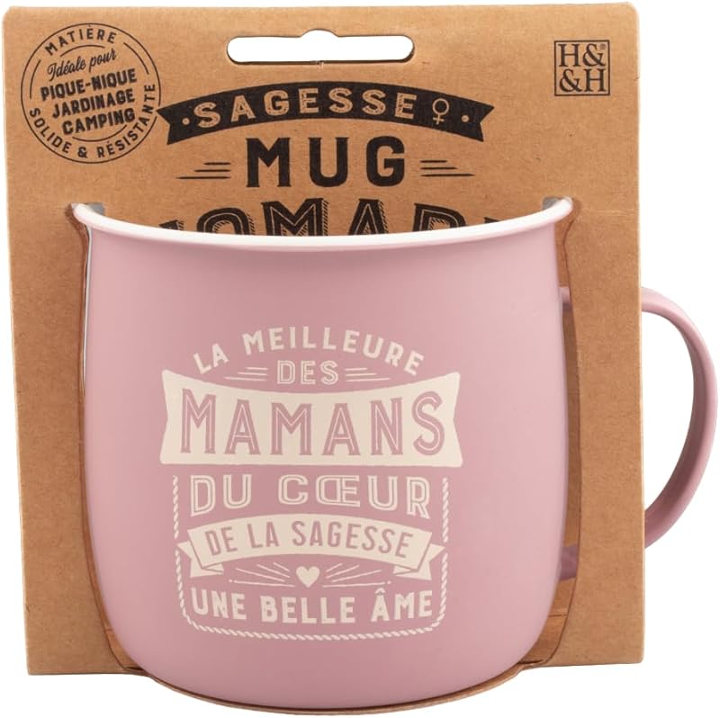 MUG NOMADE - Tasse à thé et café personnalisé Maman - Idée Cadeau pour Femme - Cadeau Fête des Mères