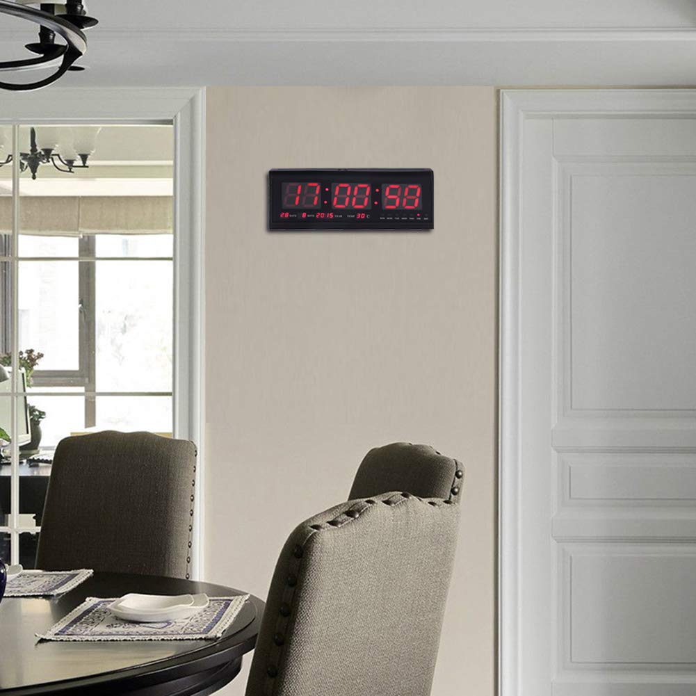 Sveglia Digitale, Orologio Da Parete A Specchio Digitale A LED Con Ampio Display Con Temperatura Data 2 Sveglie 40 Musica 6 Luminosita Dimmerabili Orologio Usb Per Casa E Ufficio Bianco 85828417
