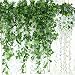 GuassLee Artificial Ivy Leaf Garland Plants Vine - 84 Ft-12 Pack Greenery Fake Foliage Garland Hanging with 2pcs Wisteria Vine Gift for Wedding Party Garden Home Kitchen Office Wall Decorations