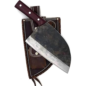 Amazon Com Promaja Handmade Serbian Chef S Knife 7 In Forged Carbon Steel Blade For Slicing Meat And Vegetables Japanese Knives Kitchen Dining