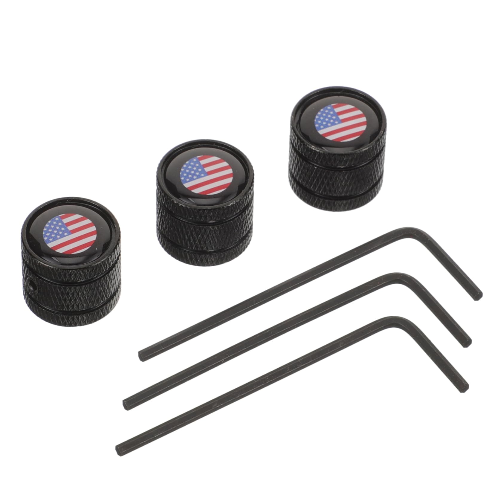 Toyvian 3pcs Electric Guitar Volume Knobs American Flag Design Tone Control Knobs for Guitar Bass and Lightweight Replacement for Volume and Tone Adjustments