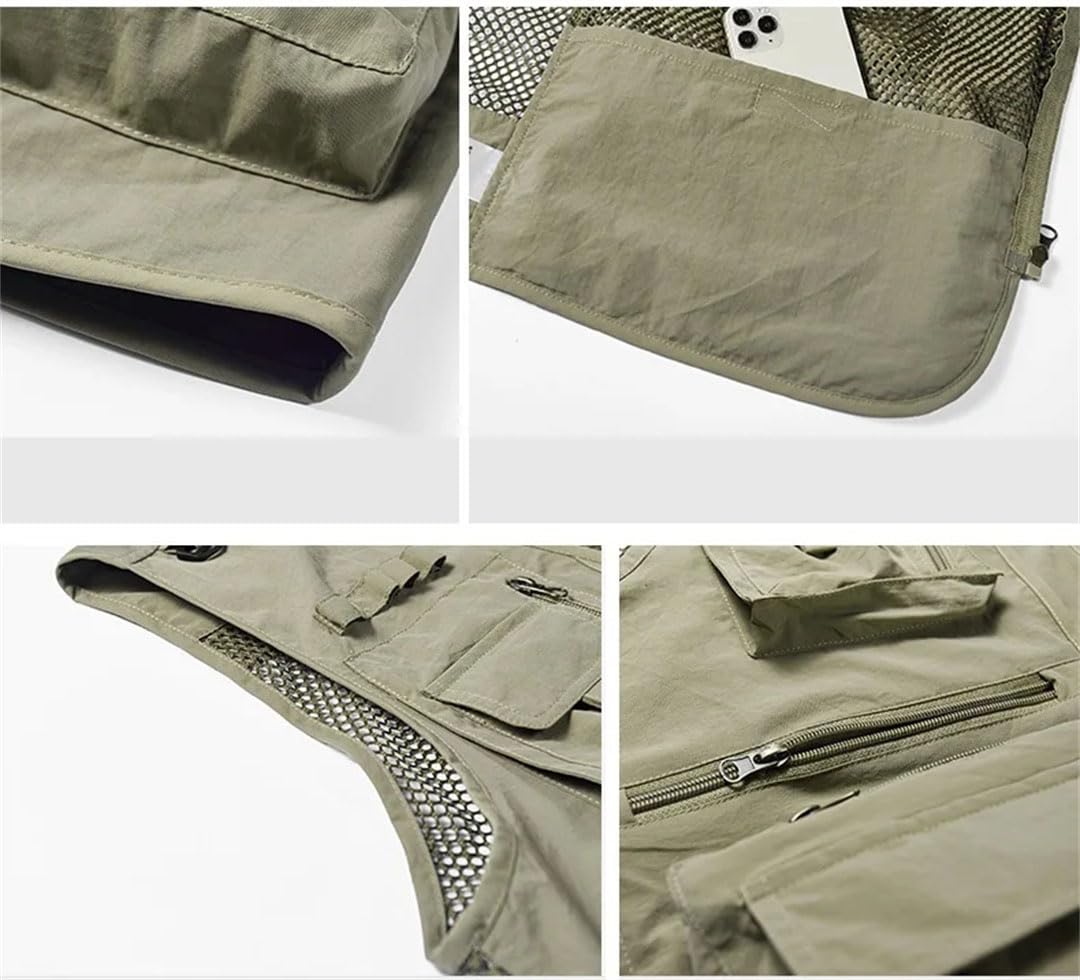 Gilet da uomo multitasche classico senza maniche per fotografo all'aperto giacche da pesca