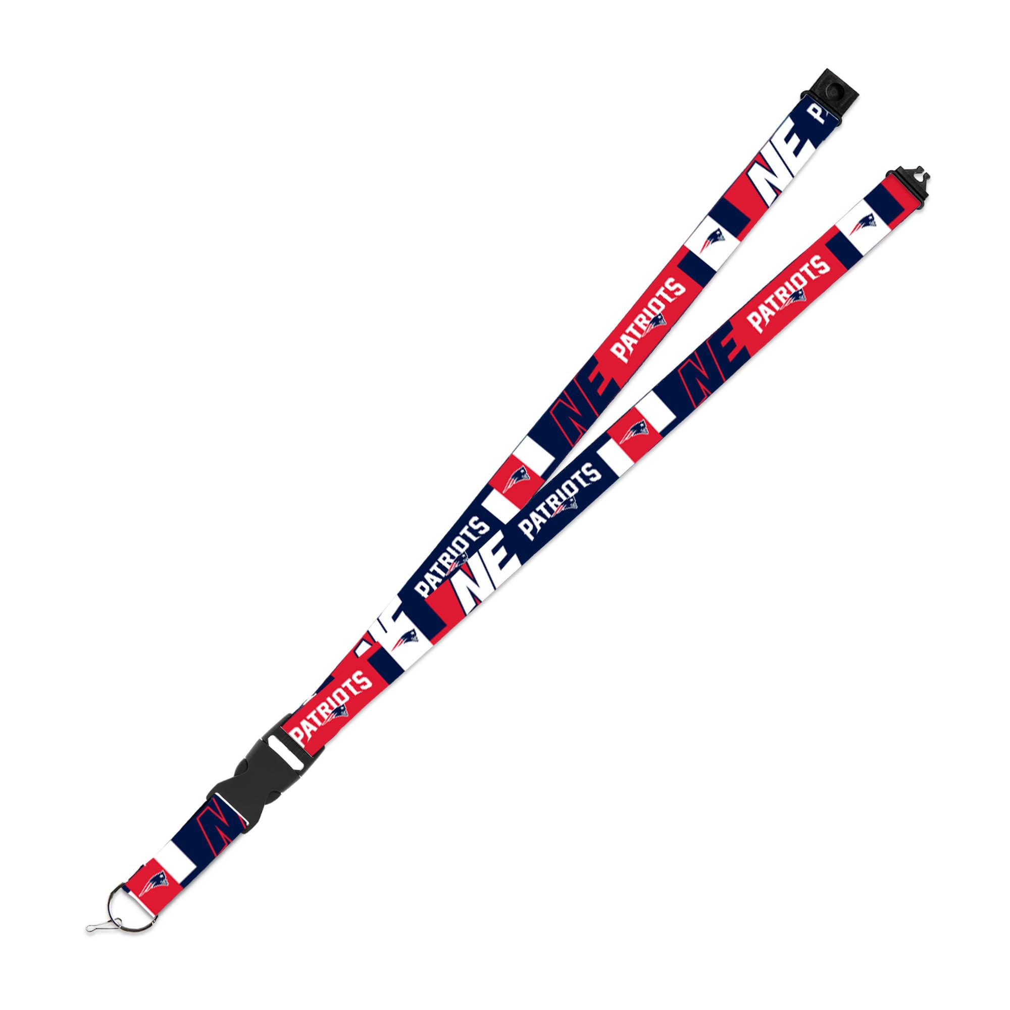Rico Industries NFL Football New England Patriots 19" x 1" Premium Unisex-Adult Safety Breakaway Lanyard - Flash