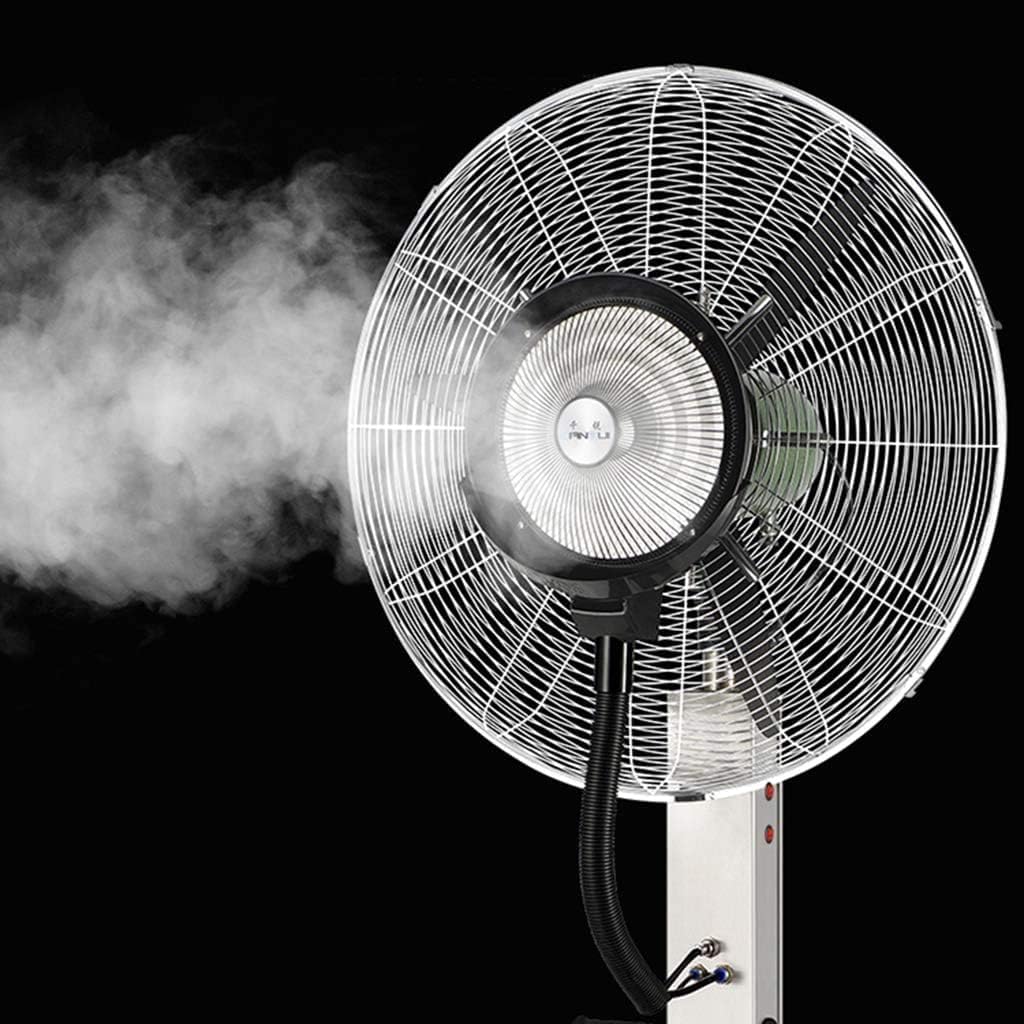 42L Large Pedestal Fan, Industrial Spray Fans Misting Fans Humidification Fans Water Cooling Commercial Stainless Steel Spray System, 75x200cm