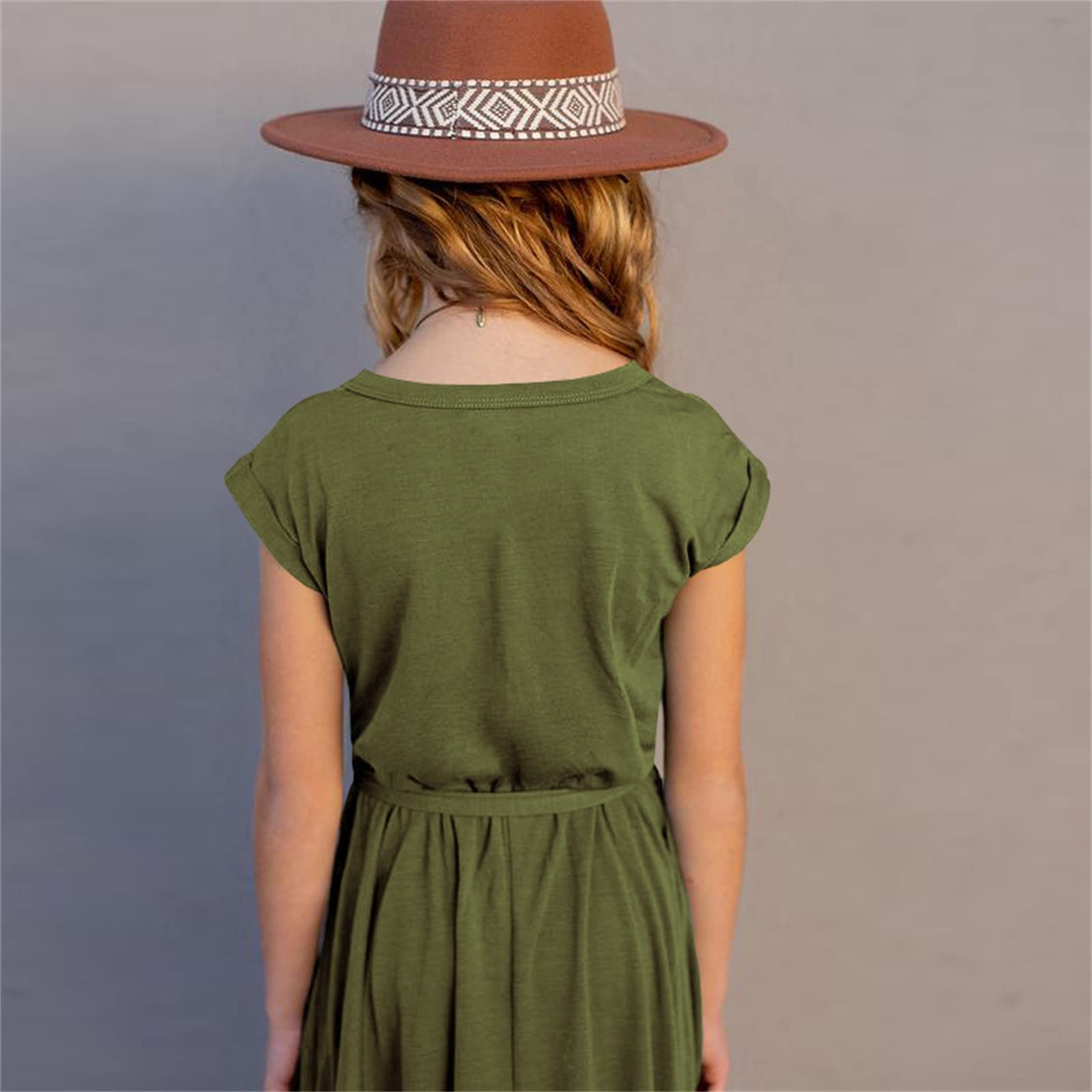 army green toddler dress OLIVE GREEN Twirl Dress with Lace Top Twirl Dress U-PICK Sleeve length –  Flax and Wool Threads main image 1