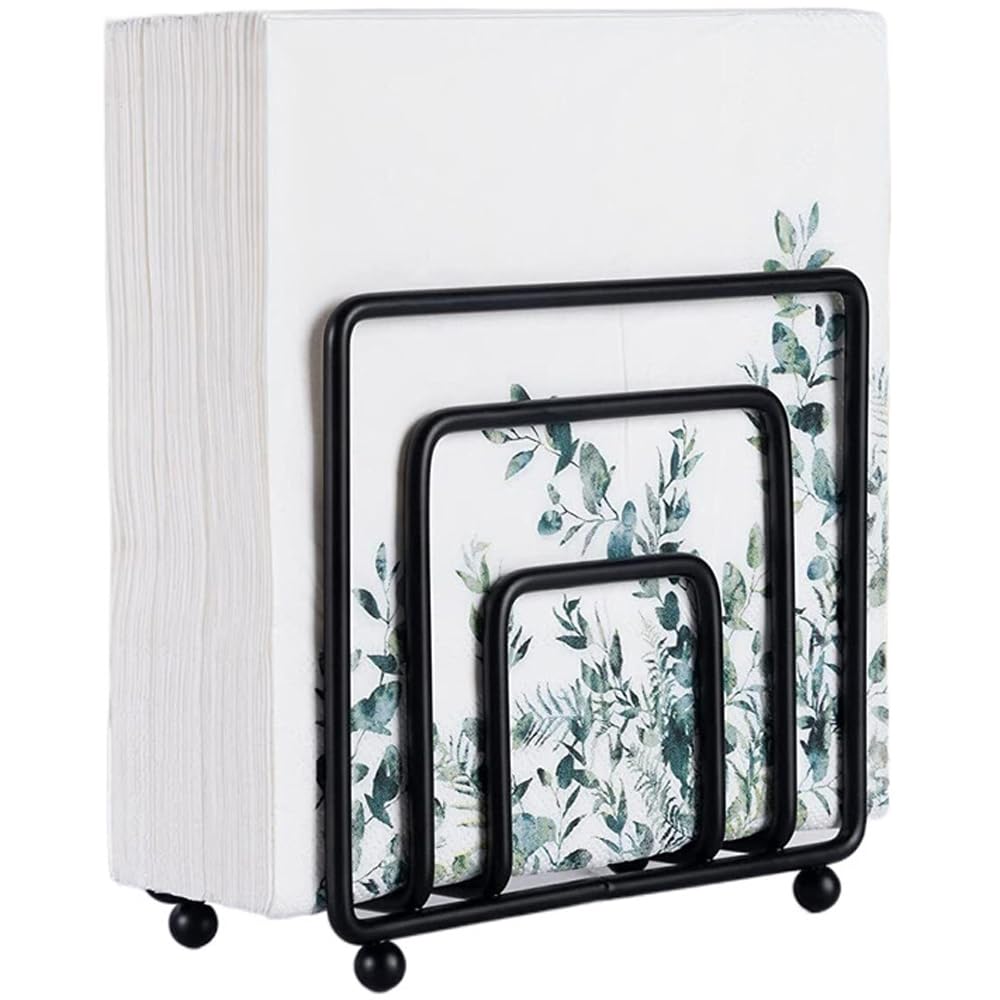 Kaxich Napkin Holder Table Tissue Paper Stand Metal Napkin Rack Upright Napkins Holder Iron Serviette Holder Napkin Stand for Kitchen Restaurant Dining Table Party