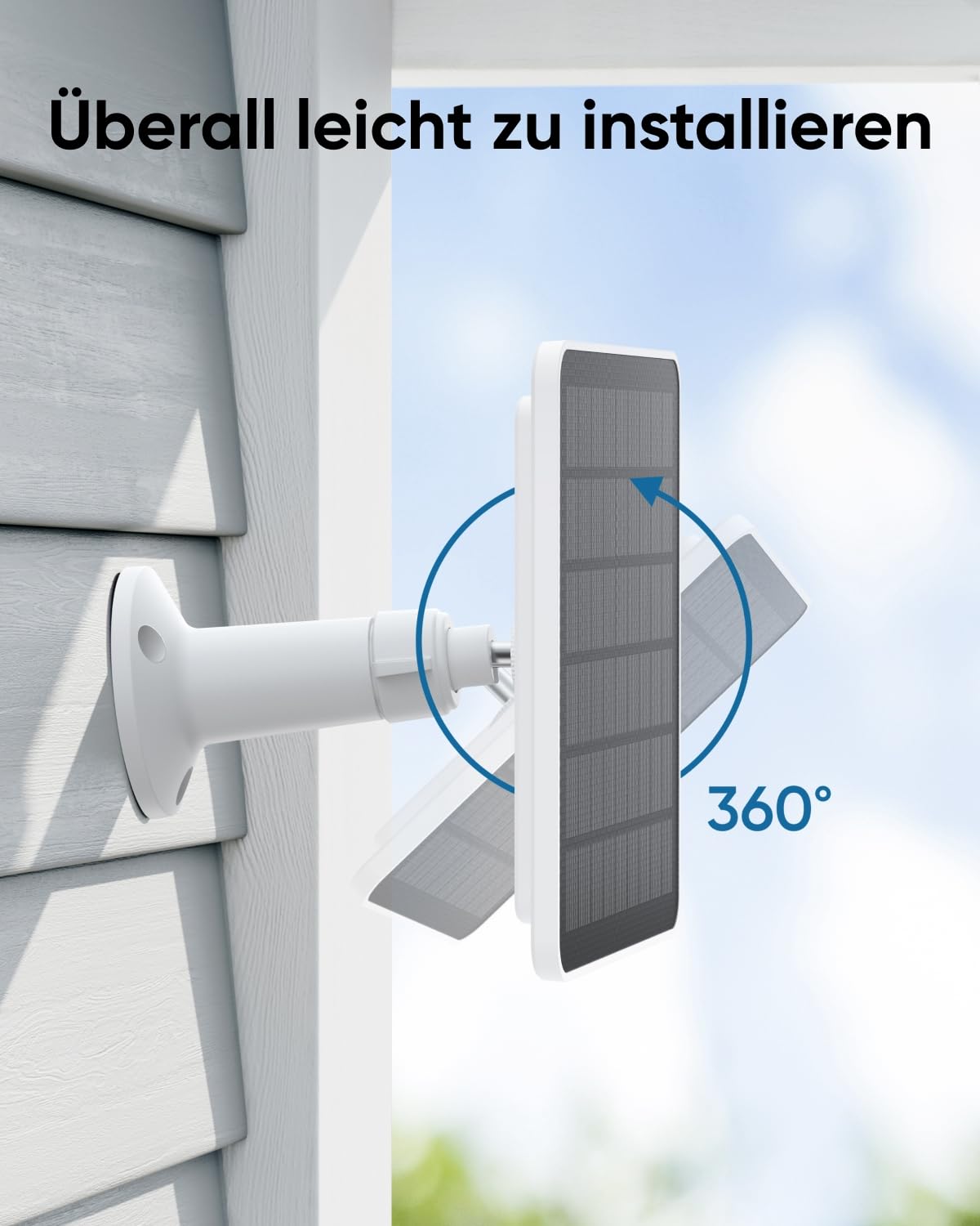 eufy Security Solarpanel 3W IP65 wetterfest für eufyCam Außenüberwachung Kamera-Aufladung