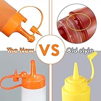 Vista 6 de Botella exprimible de condimentos para cocina, jarabe de plástico, contenedor de aderezo para ensaladas, dispensador de alimentos para aceite