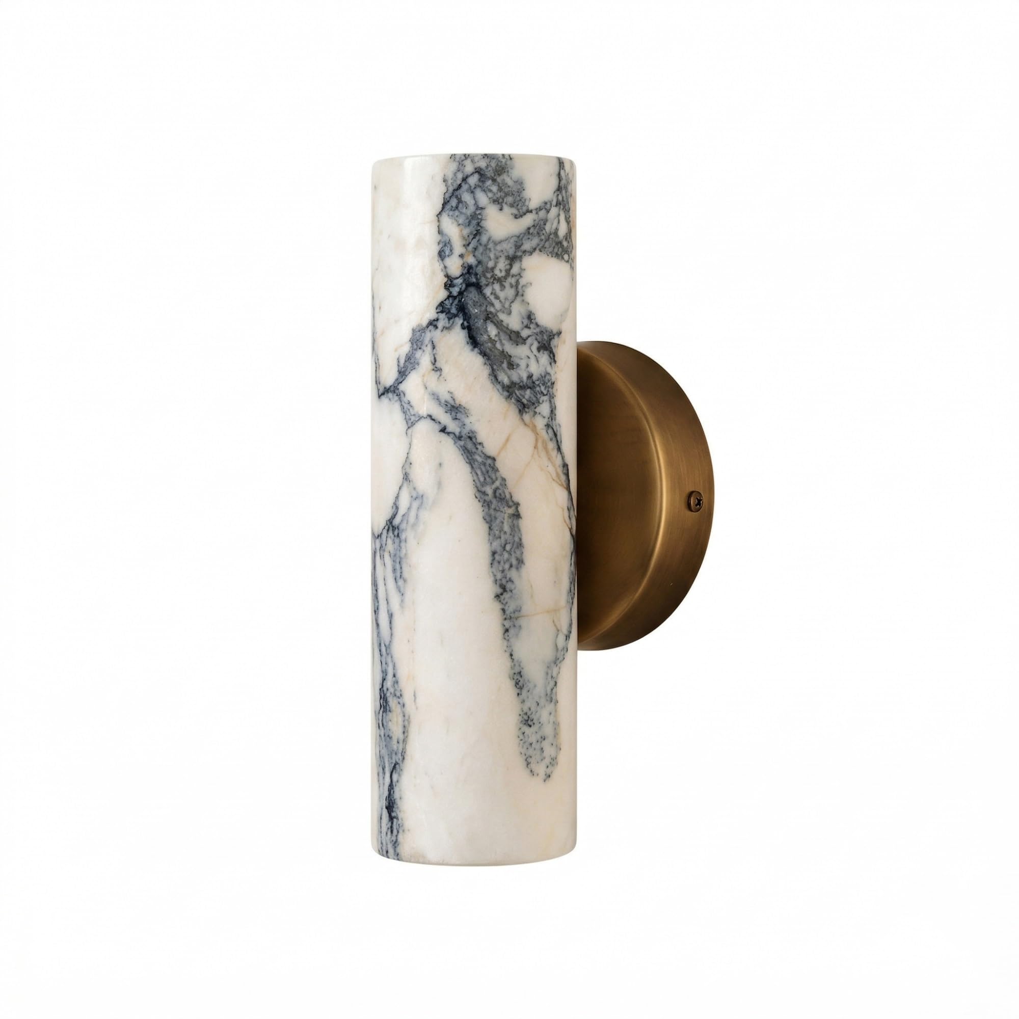 NHPJFDC Modern Alabaster Wall Sconce Lighting, Natural Stone Cylinder Wall Light Fixture, Luxury Sconce, Decorative Wall Lamp for Bedroom, Living Room, Hallway, Hotel
