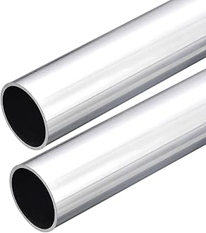 DMiotech 2Pack (32mm OD x 29mm ID) 6063 Aluminum Round Tube 300mm Length Industry Metal Tubing for Machinery Frame Construction DIY Projects
