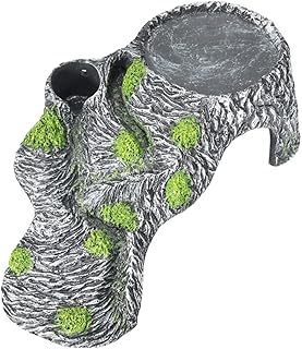 Mipcase Aquário Escondendo Caverna Verde Habitat Abrigo Decoração De Répteis Esconderijo De Decoração Verde Rocha Peixe Trabalhado Ornamento Cinza Plataforma De Tanque Paisagem Para