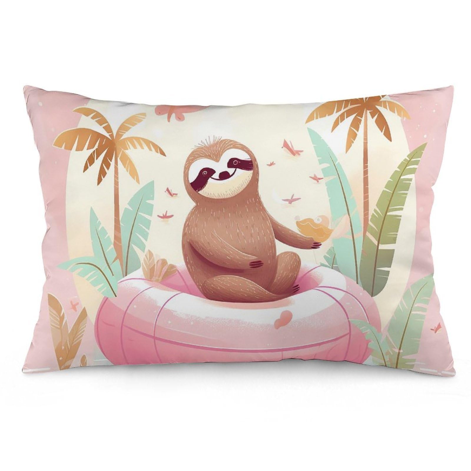 NTVOWPZO 2 Pack Decoration Throw Pillow Covers 12 "x20 Pillowcases Covers Sloth Flamingo Pillowcases Modern Farmhouse Home Decor Sofa Cushions Covers for Couch Bed Living Room