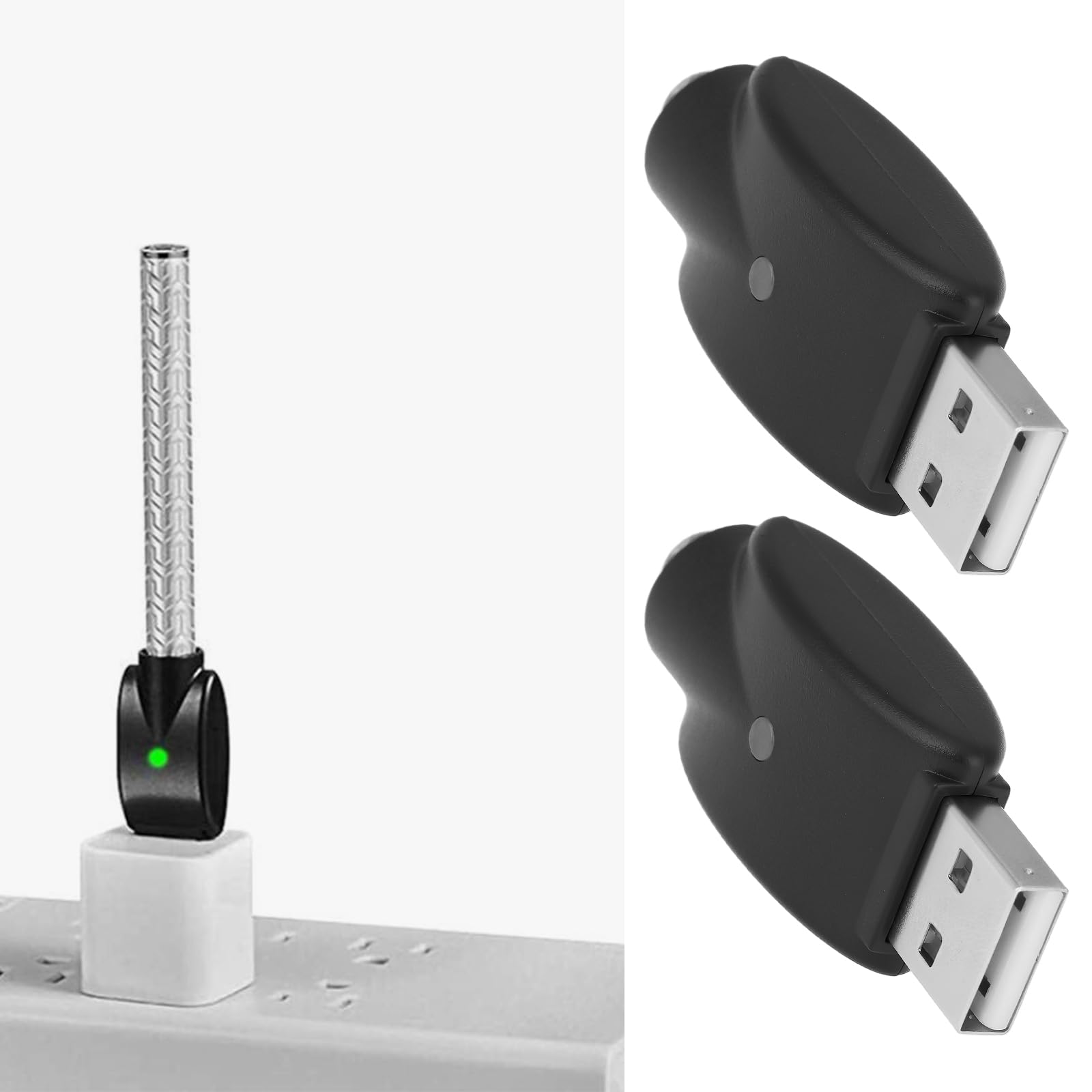 The Lord of the Tools 4pcs 510 Out Threaded USB Smart Charger with Over-Charge Protection LED Indicator for Laptop Car Charger Flashlight - Image 3