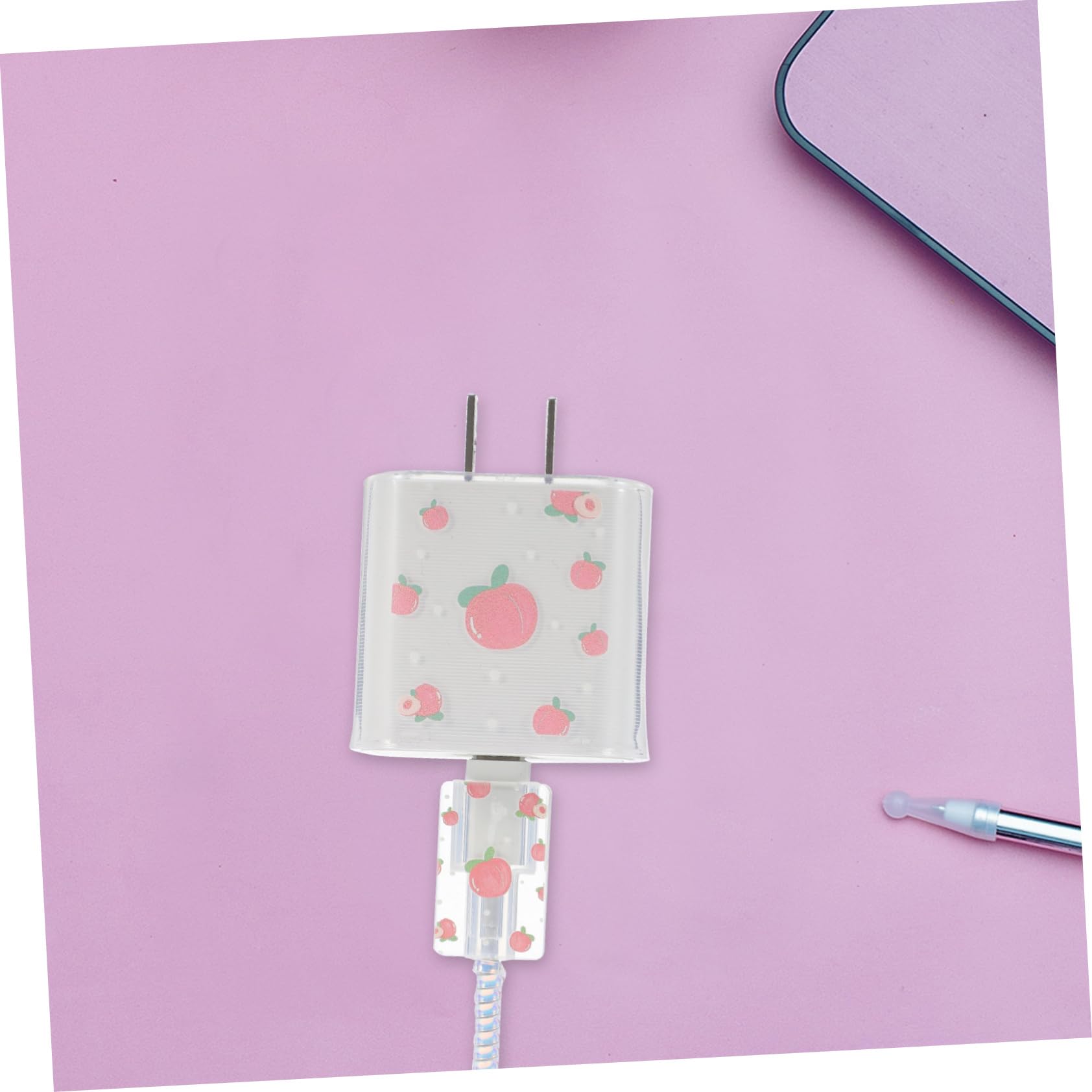 GRADENEVE Niedlicher Ladekabel-Schutz - Süße TPU-Abdeckungen Für Netzteil & Kabel