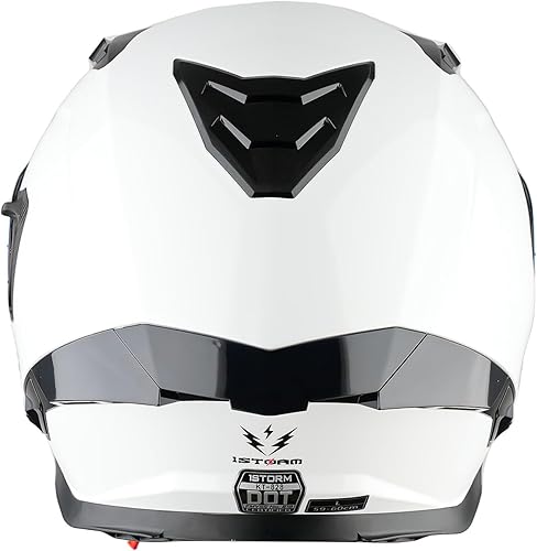 Miniatura 7 de 1Storm Casco integral de motocicleta para adultos, hombres y mujeres, casco de carreras de bicicleta de calle, aprobado por DOT, con un escudo extra