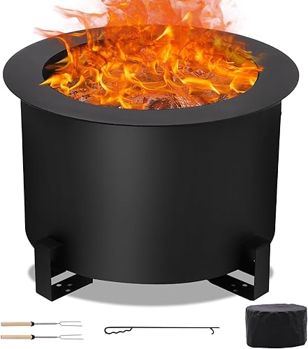 Grepatio Pozo de fuego, hoguera sin humo al aire libre, estufa de leña de 21.5 pulgadas, hoguera para exterior, patio, brasero de leña para patio disponible en Yaxa Venezuela