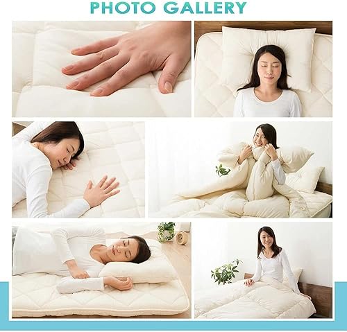 Miniatura 6 de EMOOR Juego de colchón de futón japonés (Matress, Comfoter & Pillow) CLASSE Twin fabricado en Japón, cama plegable para dormir, tatami