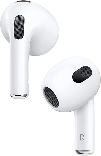 Apple AirPods (3ª generación) auriculares inalámbricos Bluetooth, auriculares con audio espacial personalizado, resistentes al sudor y al agua,