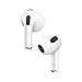 Apple AirPods (3rd Generation) Wireless Ear Buds, Bluetooth Headphones, Personalized Spatial Audio, Sweat and Water Resistant, Lightning Charging Case Included, Up to 30 Hours of Battery Life Gen 3