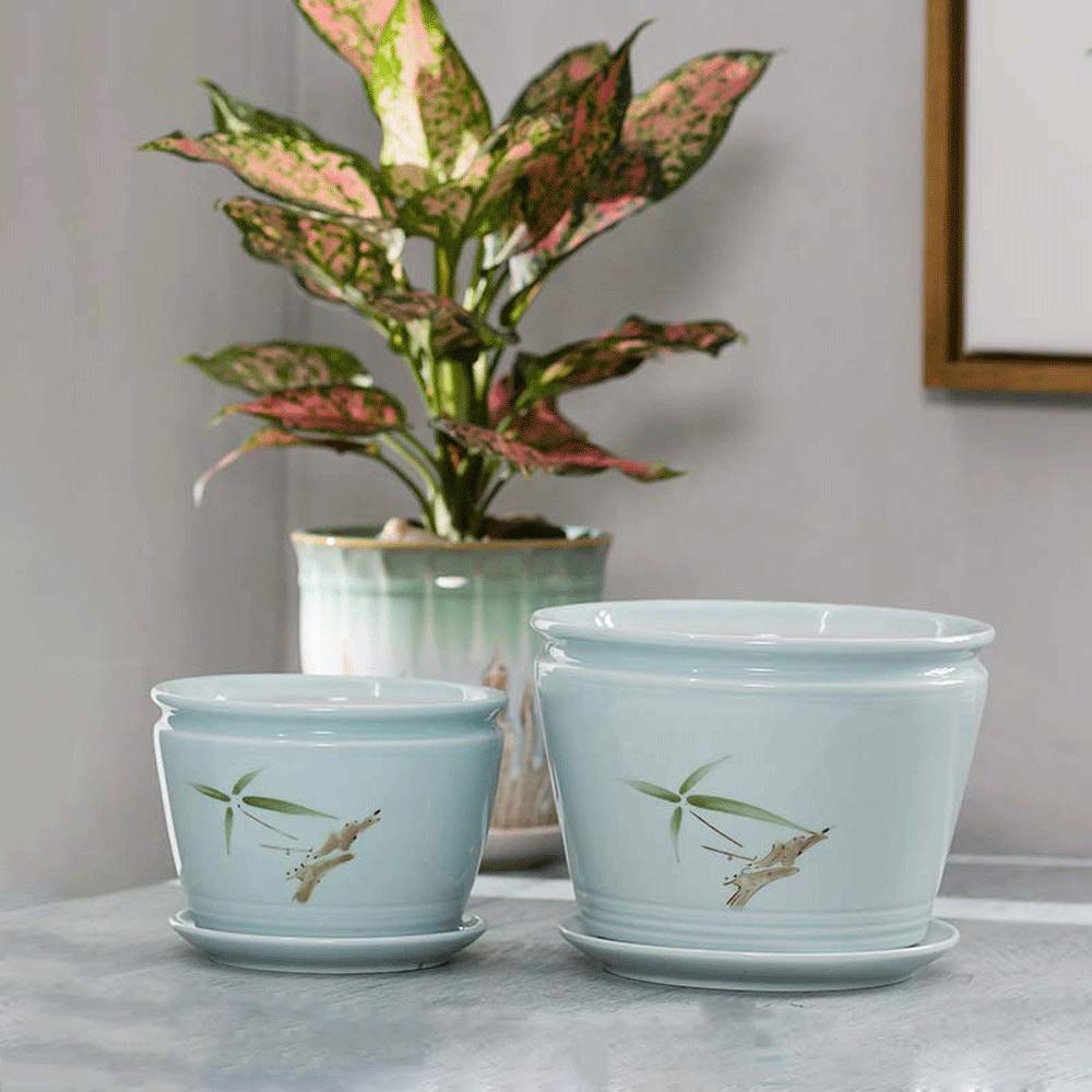 Kräutertöpfe für den Innenbereich, Breite 19 cm, Höhe 14,5 cm, großer Blumentopf, minimalistisches, modisches, Robustes Design, Blumentopf, Sukkulenten-Pflanztöpfe ohne Loch, Büro, Innenhof,