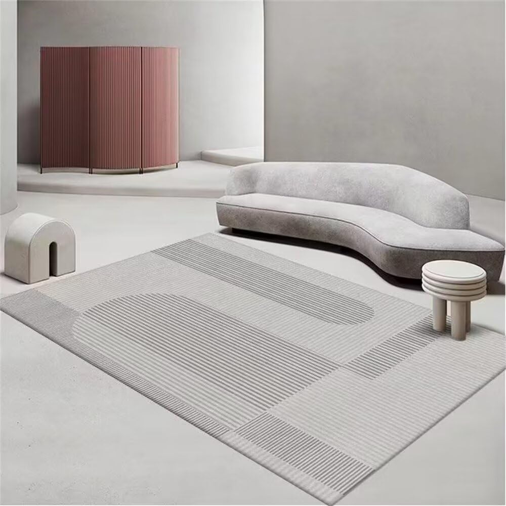 Chambre parentale moderne tapis de salon gris rectangle 70X140CM