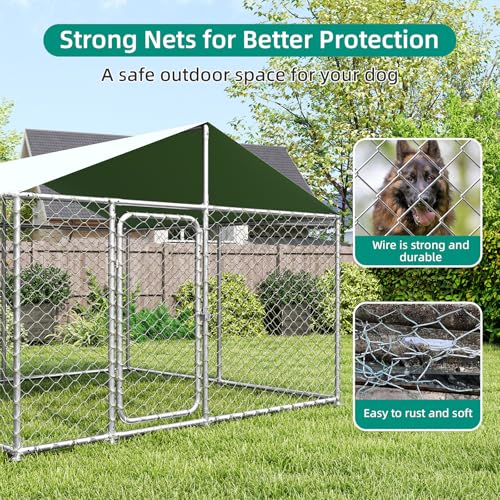 image for Rupzen Heavy Duty Outdoor Dog Kennel with Waterproof Cover, UV-Resista