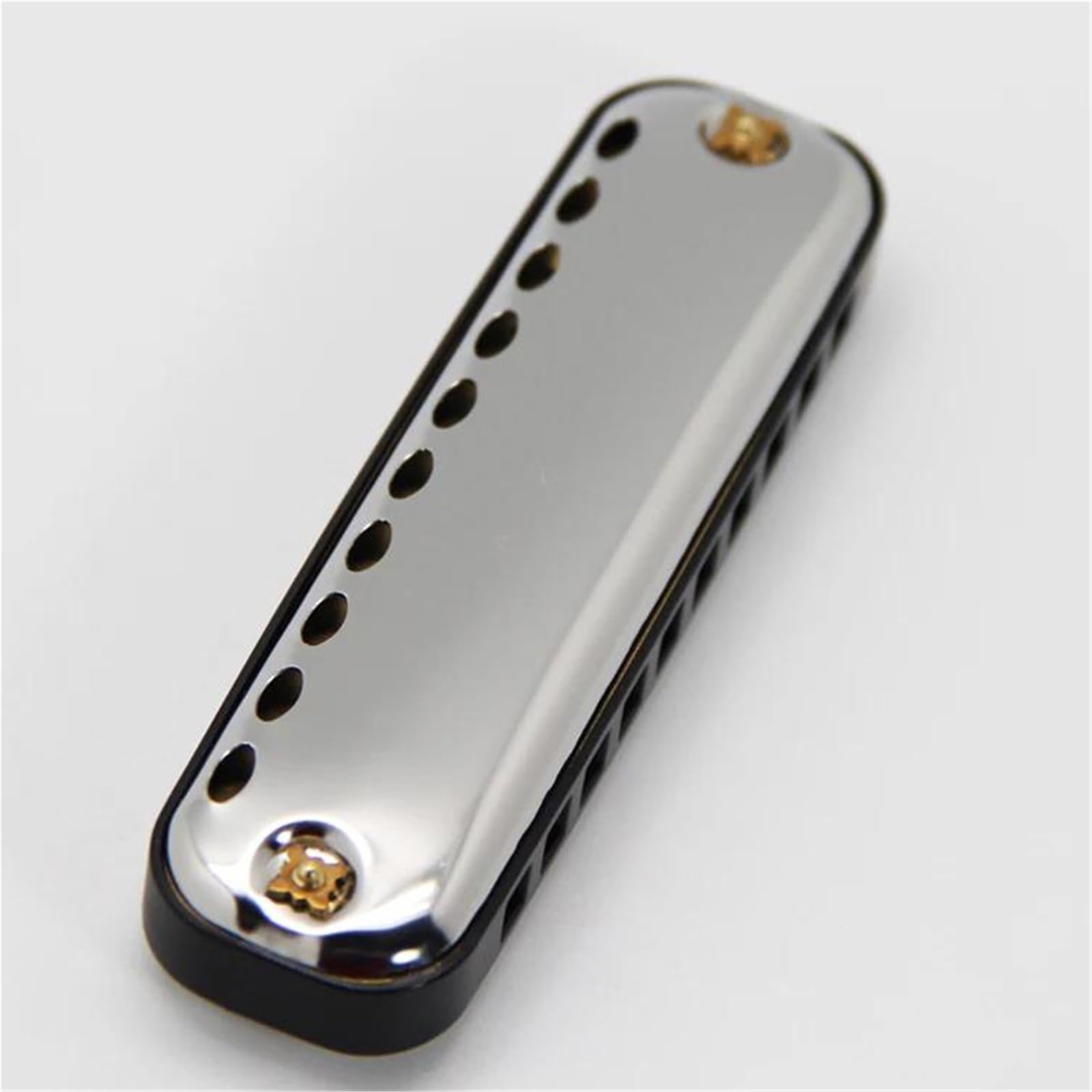 Harmonijka Ustna Dla Początkujących Blues Harp 10 Hole Key Of C Diatoniczna Harmonijka ABS Grzebień Harmonijka(Black)