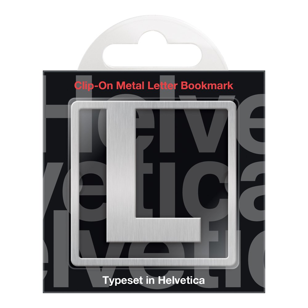 IF Helvetica Clip-On Letter Bookmark - L